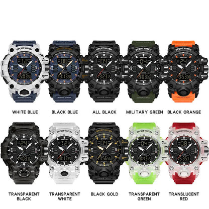 Premium Military Sports Watch with Dual Display, 50M Waterproof, Shock-Resistant Outdoor Timepiece 6