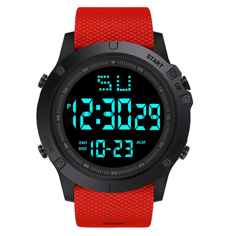 Rugged LED Digital Military Sports Watch for Men and Kids - Water Resistant, Shock Resistant with Stopwatch and Alarm 0