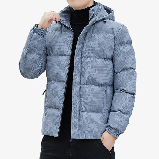 Men's Camouflage Winter Jacket with Hood - Warm, Stylish, and Weather-Resistant Outdoor Coat for Cold Weather Adventures