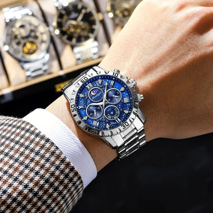 Men’s Business & Sports Quartz Watch – Chronograph with Date Display