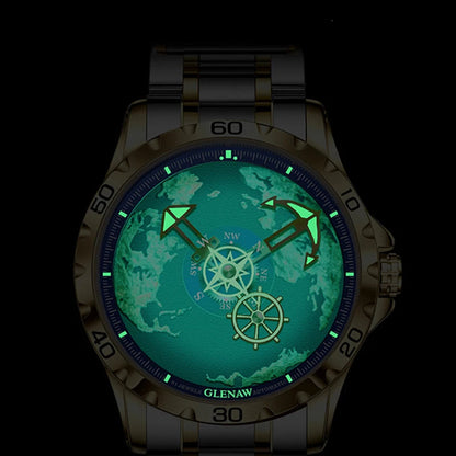 Men’s Automatic Luxury Watch – Stainless Steel with Luminous Display and Waterproof Design