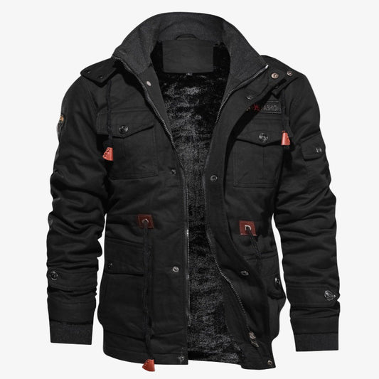 Men's Modern Fleece-Lined Jacket with Pockets - Stylish, Warm, and Comfortable Outerwear for All Seasons