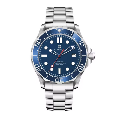 Silver Mechanical Watch with Sapphire Crystal and Ceramic Bezel – Automatic Movement Timepiece for Everyday Style and Durability 0