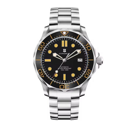 Silver Mechanical Watch with Sapphire Crystal and Ceramic Bezel – Automatic Movement Timepiece for Everyday Style and Durability 11