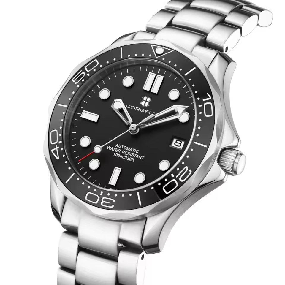 Silver Mechanical Watch with Sapphire Crystal and Ceramic Bezel – Automatic Movement Timepiece for Everyday Style and Durability 2