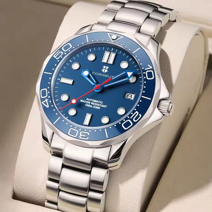 Silver Mechanical Watch with Sapphire Crystal and Ceramic Bezel – Automatic Movement Timepiece for Everyday Style and Durability 4