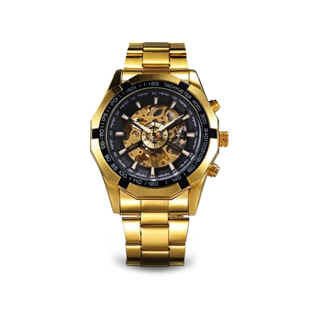Steel Phantom Edition Watch with Open Skeleton Dial – Rugged Stainless Steel Timepiece, Water-Resistant, 45mm 1