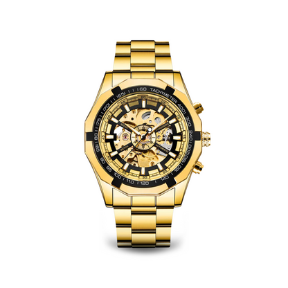 Steel Phantom Edition Watch with Open Skeleton Dial – Rugged Stainless Steel Timepiece, Water-Resistant, 45mm 9