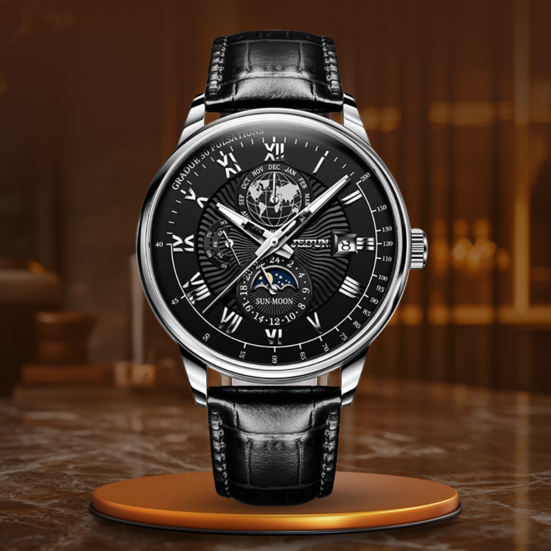 Stylish Light Quartz Watch – Faux Three-Eye Dial, Versatile for Any Occasion