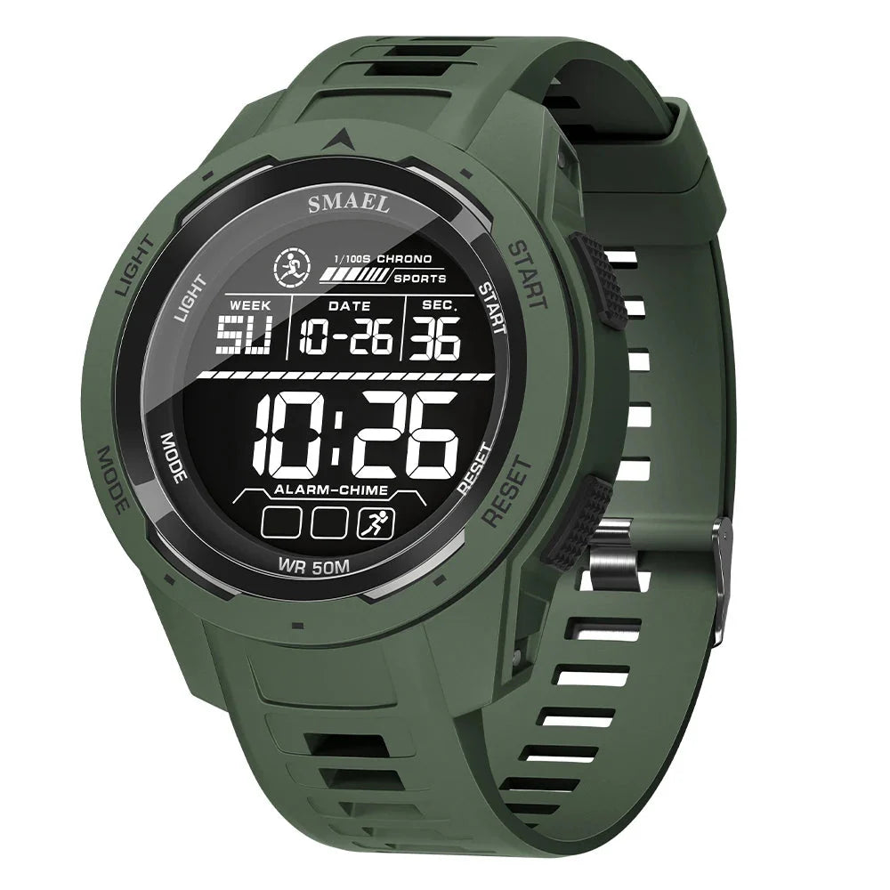 Tactical Digital Sports Watch for Men – Waterproof, Shock-Resistant with LED Display 7