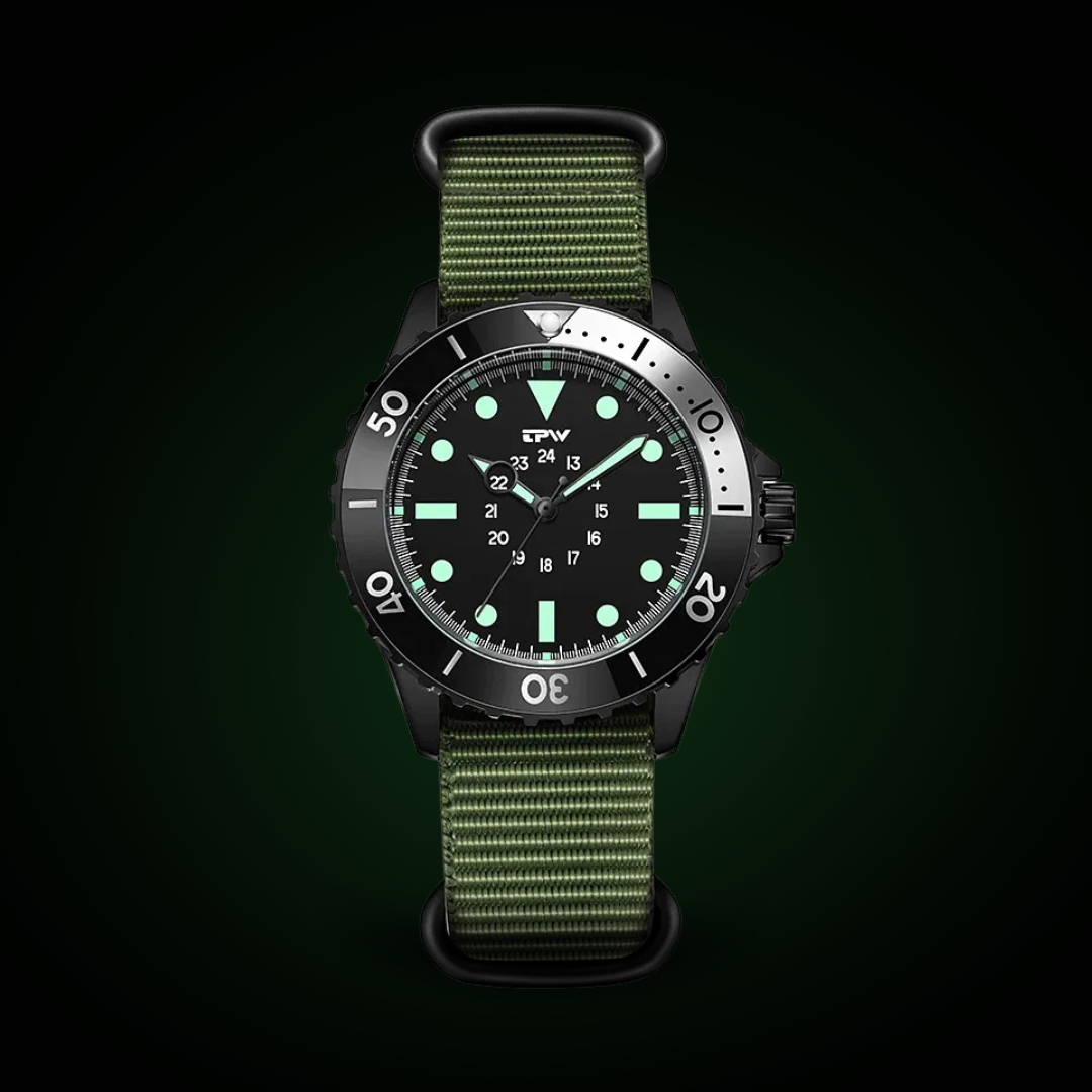 Tactical Diver Field Watch - Durable 40mm Case, Stylish & Versatile 5
