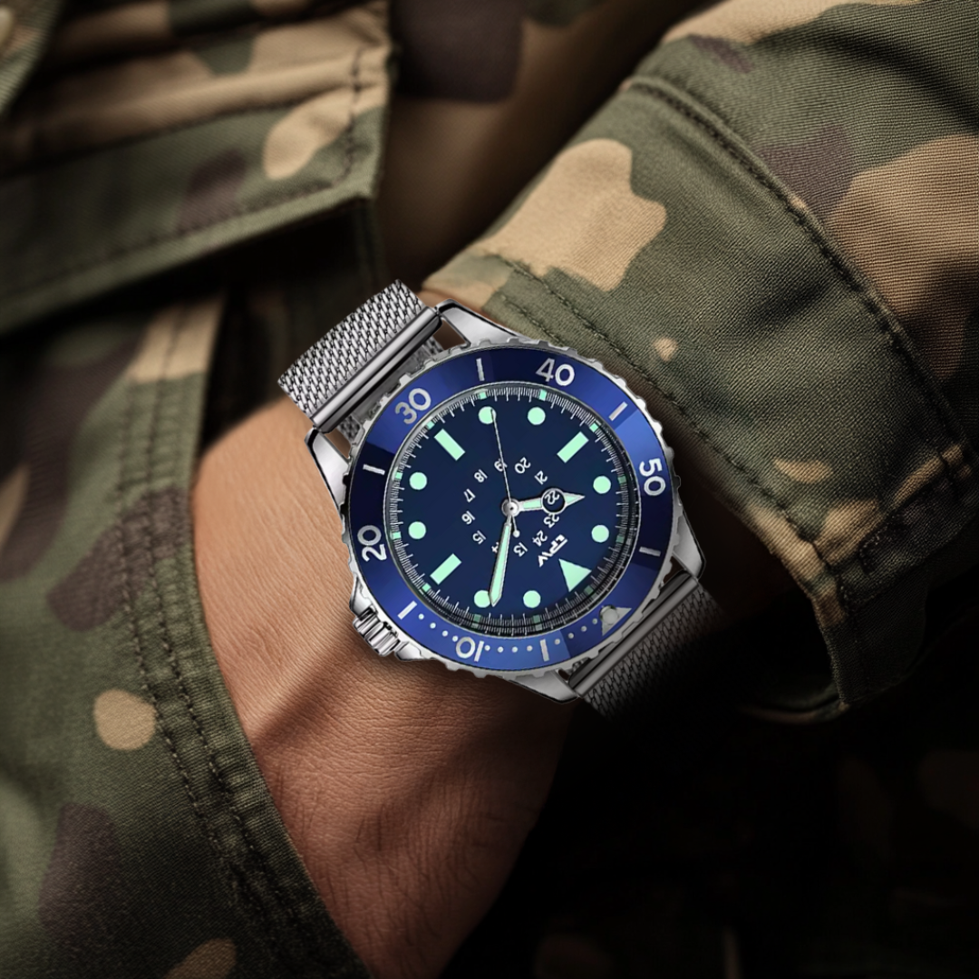 Tactical Diver Field Watch - Durable 40mm Case, Stylish & Versatile 7