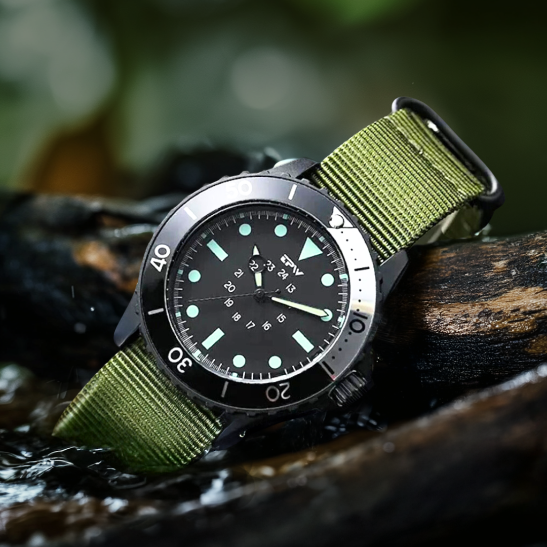 Tactical Diver Field Watch - Durable 40mm Case, Stylish & Versatile 8