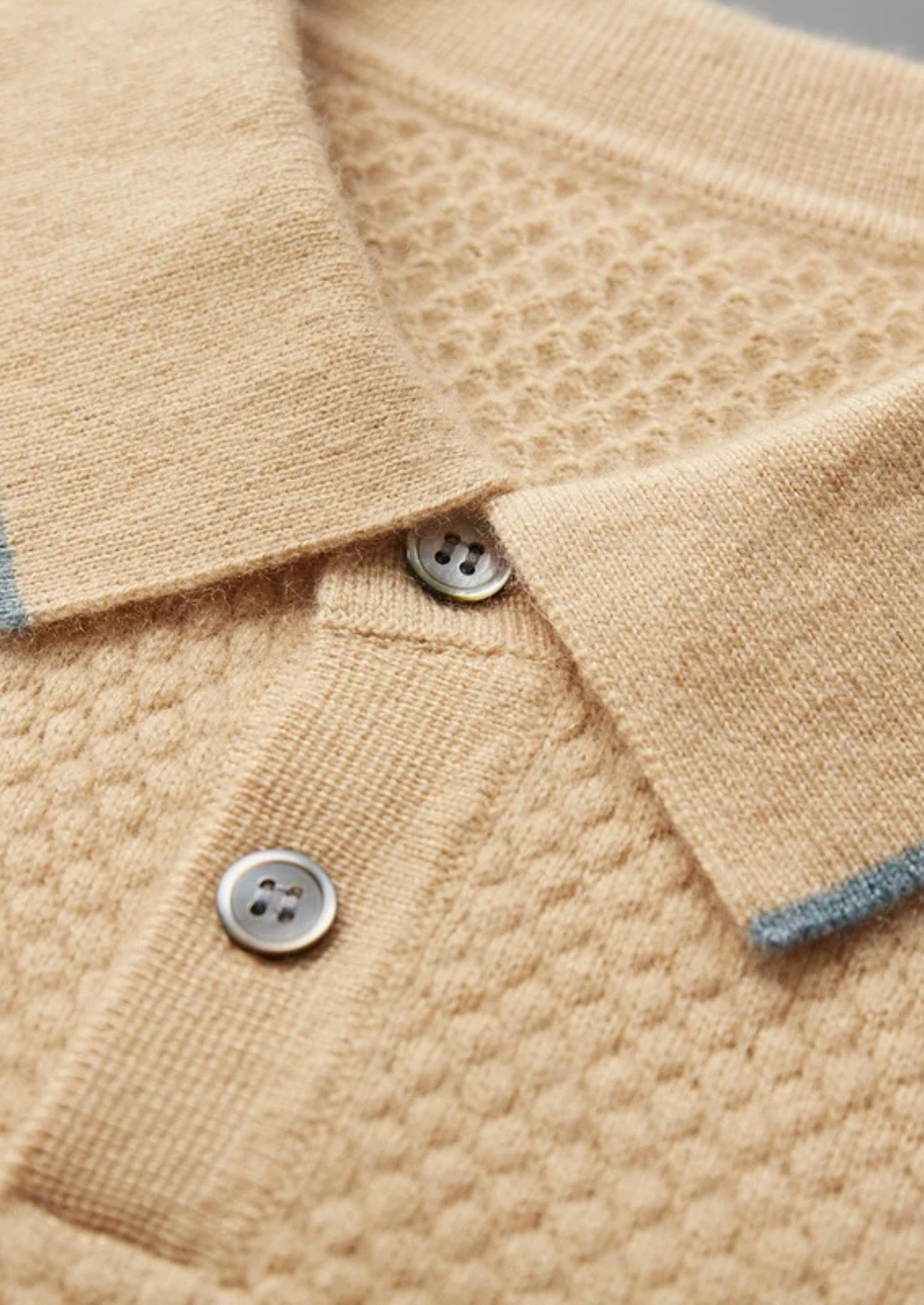 Two-Tone Polo Shirt Cashmere 8