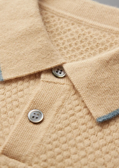 Two-Tone Polo Shirt Cashmere 8