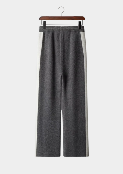 Wide Leisure Trousers Grey Extra-Fine Merino Wool