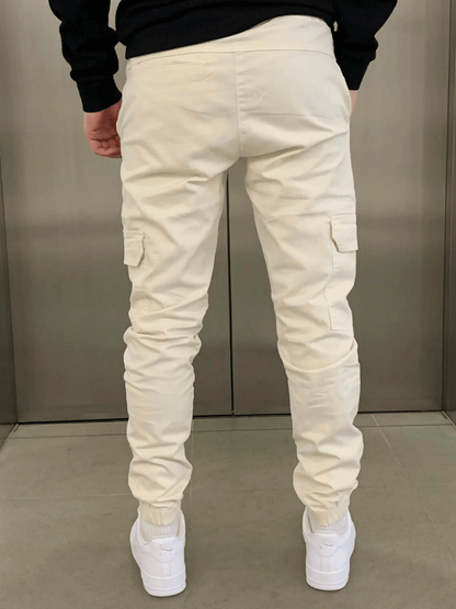 Women's Cargo Jogger Pants Black Cotton 4