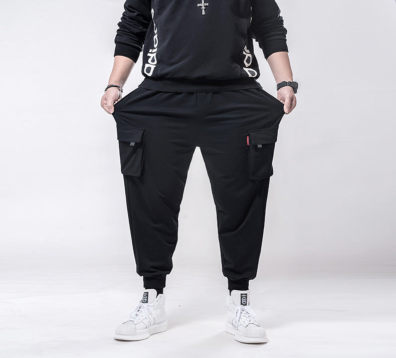 Women's Cargo Joggers Black Cotton Blend 1