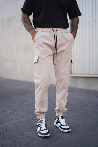 Women's Cargo Pants Black Cotton Blend 9