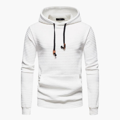 Women's Hoodie Gray Cotton Stylish Checkered Pattern 0