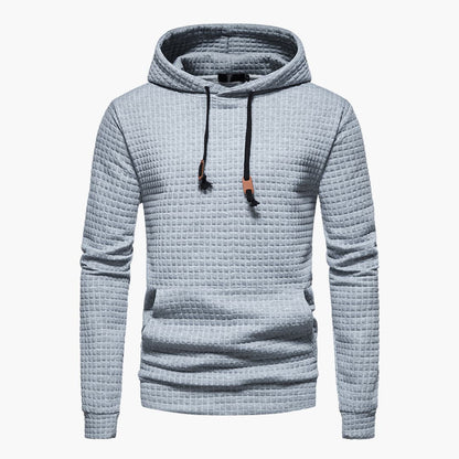 Women's Hoodie Gray Cotton Stylish Checkered Pattern 3