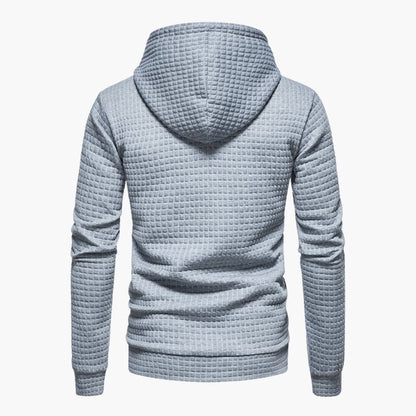 Women's Hoodie Gray Cotton Stylish Checkered Pattern 5