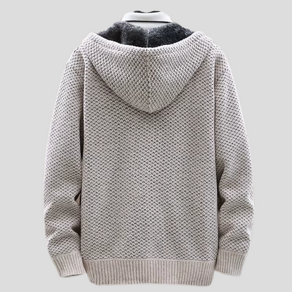 Women's Hoodie Grey Cotton Knit 1