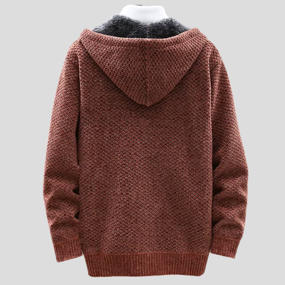 Women's Hoodie Grey Cotton Knit 6