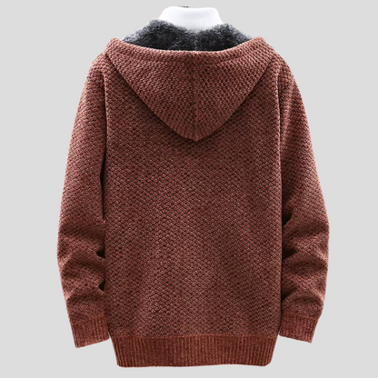 Women's Hoodie Grey Cotton Knit 6