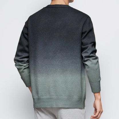 Men's Long Cardigan Ombre Viscose