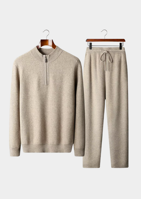 Women's Loungewear Set Beige Extra-Fine Merino Wool 0