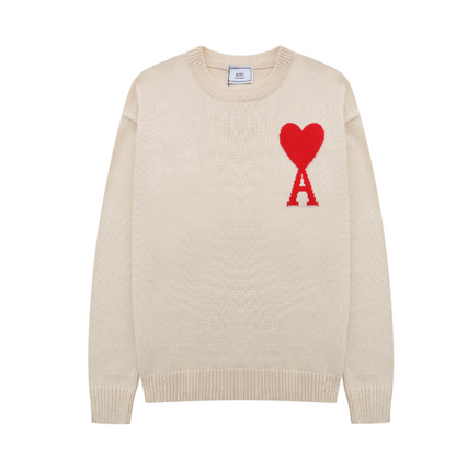 Women's Oversized Cashmere Sweater Beige Cotton Blend 1