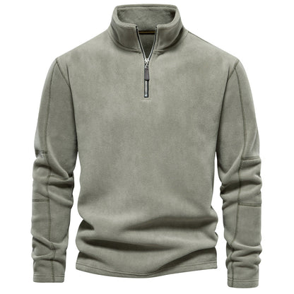 Women's Quarter Zip Sweater Grey Breathable Polyester 0