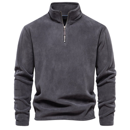 Women's Quarter Zip Sweater Grey Breathable Polyester 3