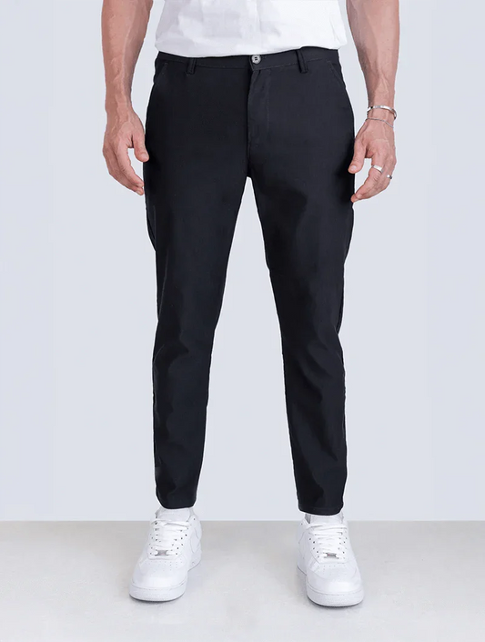 Women's Trousers Black Stretch Fabric Slim Fit 0