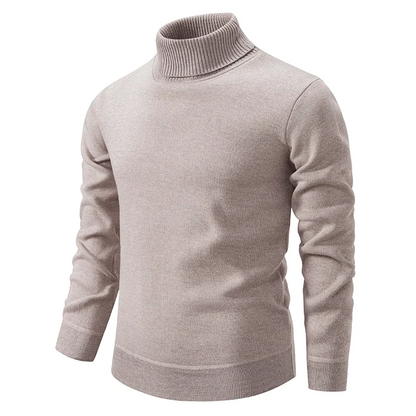 Women's Turtleneck Sweater Grey Soft Knit 2