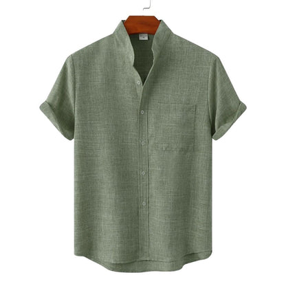 Men's White Blouse Linen Lightweight Casual Summer Top