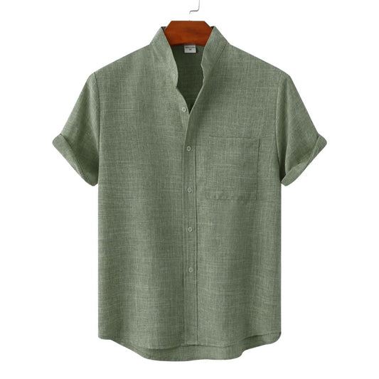 Men's White Blouse Linen Lightweight Casual Summer Top