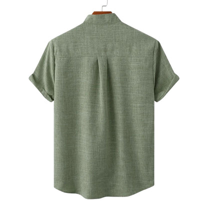 Men's White Blouse Linen Lightweight Casual Summer Top