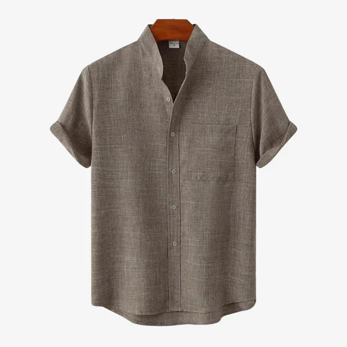 Men's White Blouse Linen Lightweight Casual Summer Top