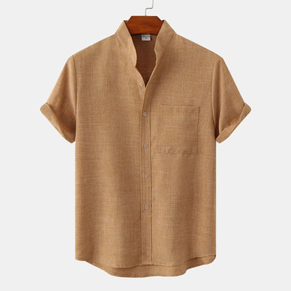 Men's White Blouse Linen Lightweight Casual Summer Top