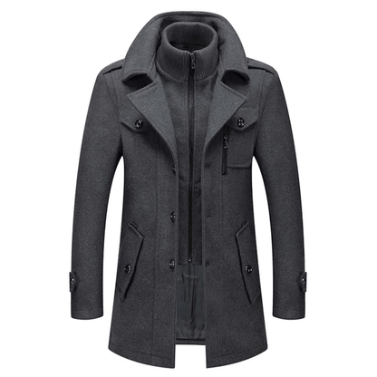 Women's Winter Coat Gray Wool Blend 1