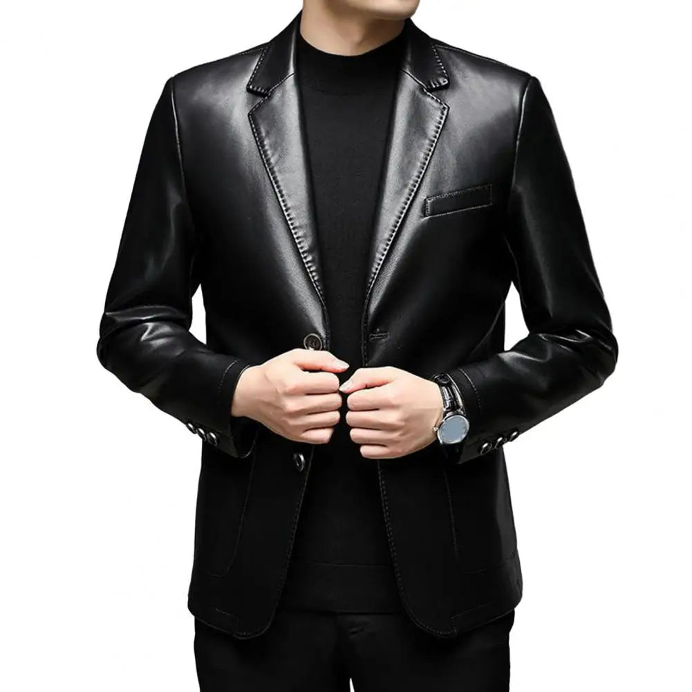 Stylish Men's Leather Jacket - Premium Quality, Classic Design, Perfect for Casual and Formal Wear, Ideal for All Seasons