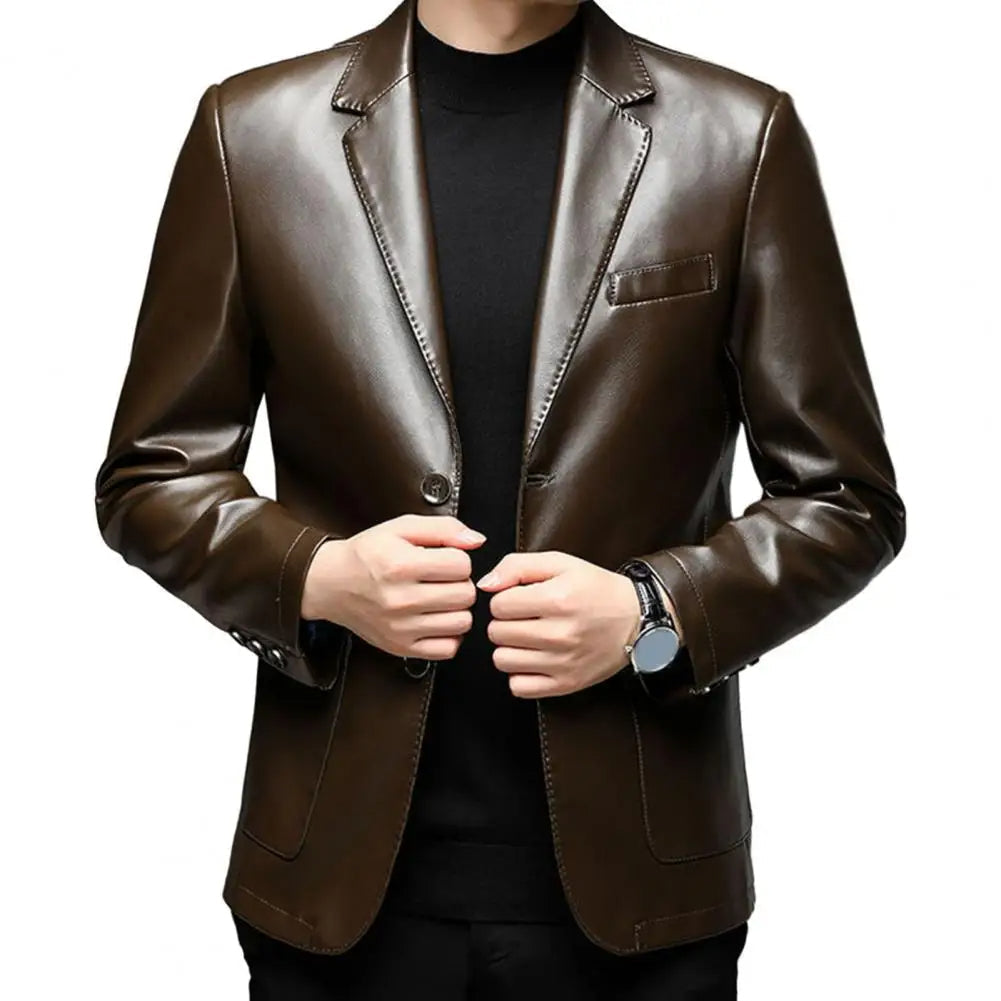 Stylish Men's Leather Jacket - Premium Quality, Classic Design, Perfect for Casual and Formal Wear, Ideal for All Seasons