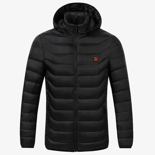Men's Stylish Heated Jacket with Hood - Ultimate Warmth and Comfort for Cold Weather Adventures