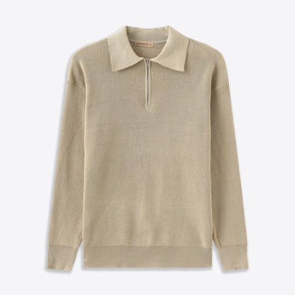 Albert - Half-Zip Sweater with Timeless Polo Collar
