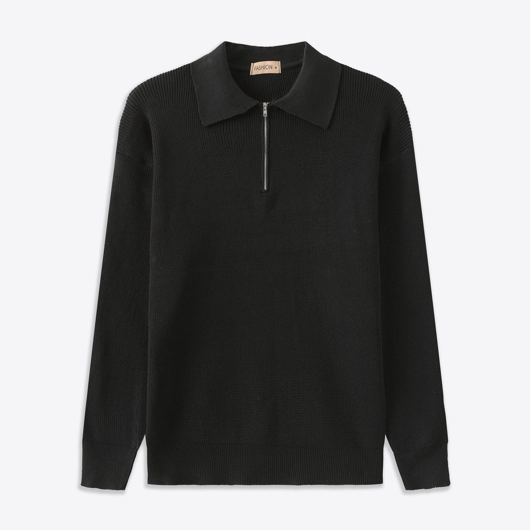 Albert - Half-Zip Sweater with Timeless Polo Collar