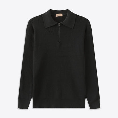 Albert - Half-Zip Sweater with Timeless Polo Collar