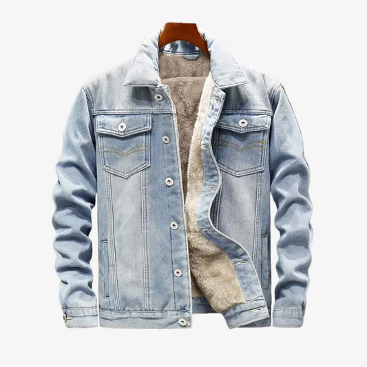 Colin - Denim Jacket with Fleece-Lined Winter Warmth