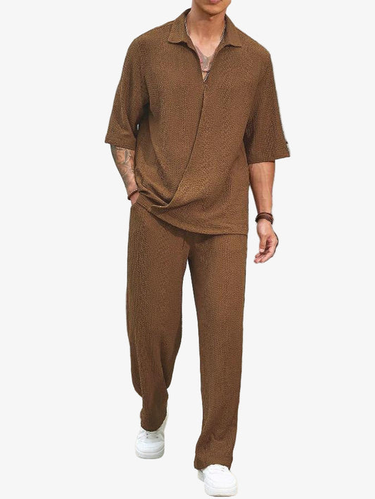 Hunter - Casual Linen Shirt and Pants Set
